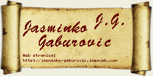Jasminko Gaburović vizit kartica